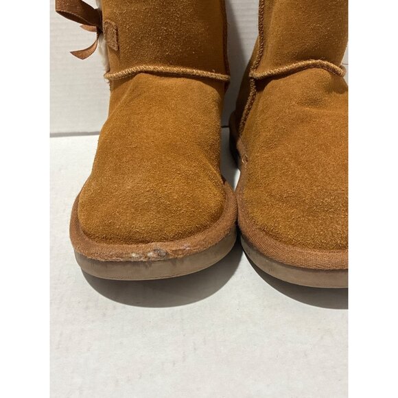 KOOLABURRA BY UGG Victoria Short Women's girl Short Boot Size 3 Chestnut suede - Picture 3 of 8